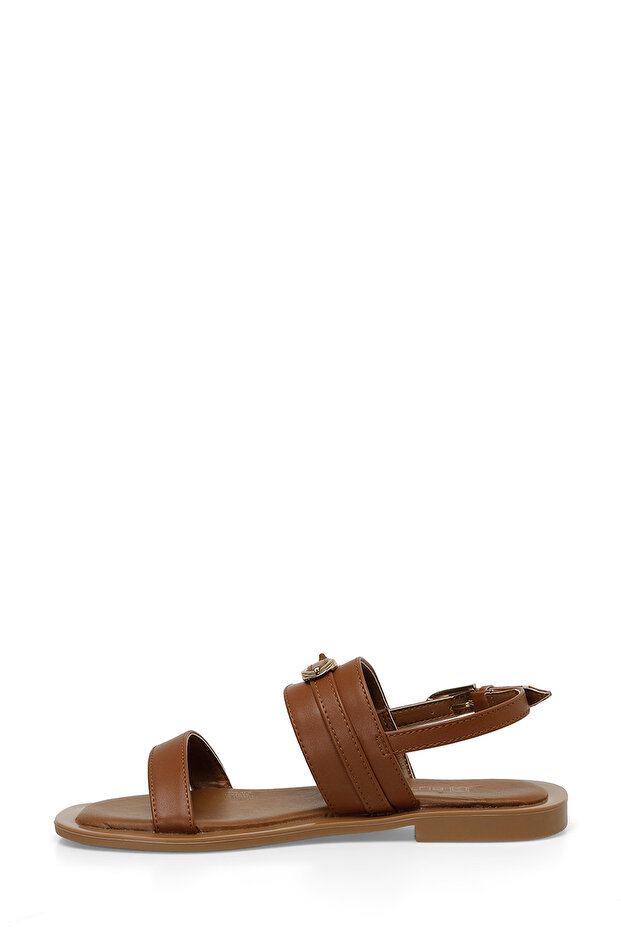 24S-059 4FX Taba Kadın Düz Sandalet - 3