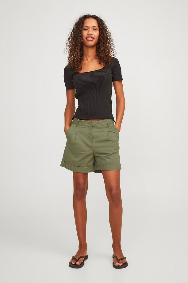 Jxmaddy Rlx Ctn Hw Shorts Yeşil Kadın Şort - 6