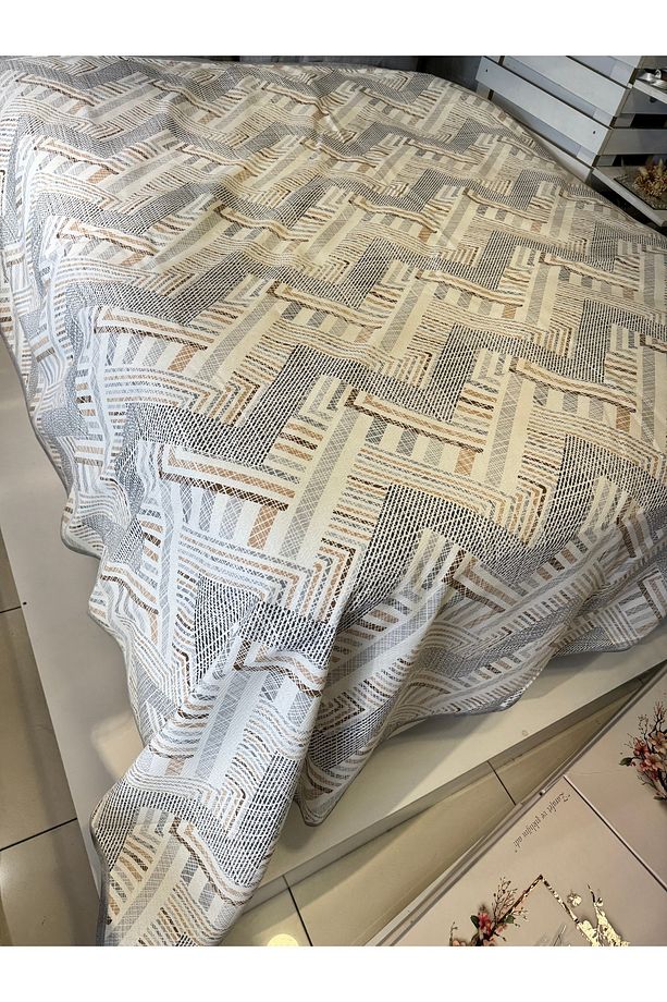 Meander Desen Baskılı 150x240 Cm. Tek Kişilik Tek Pike - 6