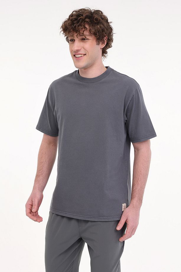 MB C NECK 11BS38 5FX Antrasit Erkek Kısa Kol T-Shirt - 1