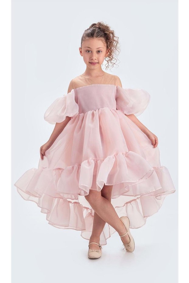 Arisvi Girl's Evening Dress M00738 Powder