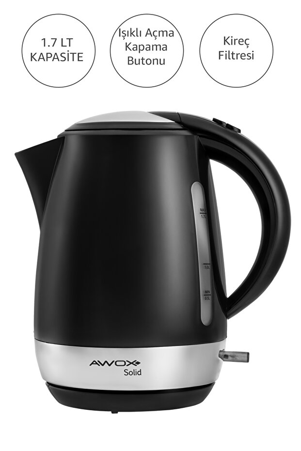 Solid Gizli Rezistans Su Isıtıcı Siyah - 2