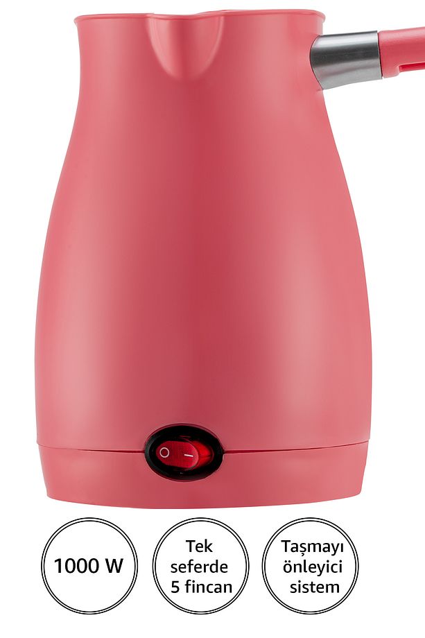 Caffeen Türk Kahvesi Makinesi Elektrikli Cezve Pembe - 3