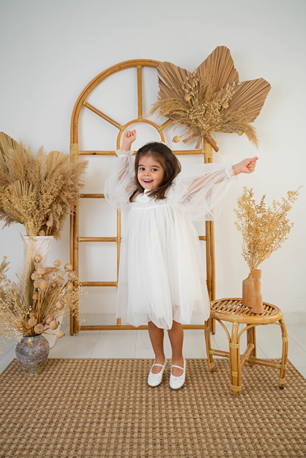 Brodeli Tül Elbise - 2