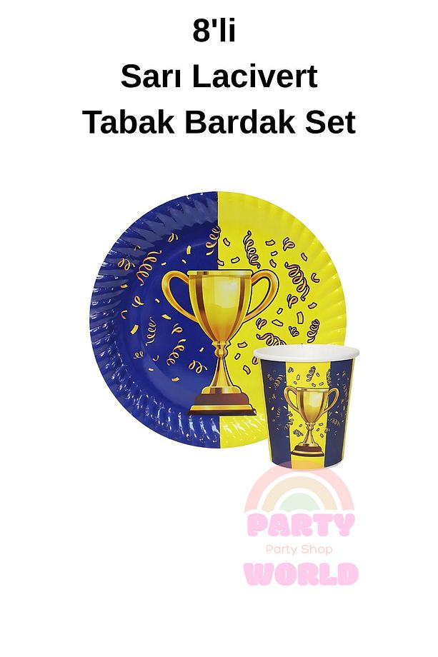 8'li Karakterli Karton Tabak & Bardak Seti – Doğum Günü Parti Seti - 4