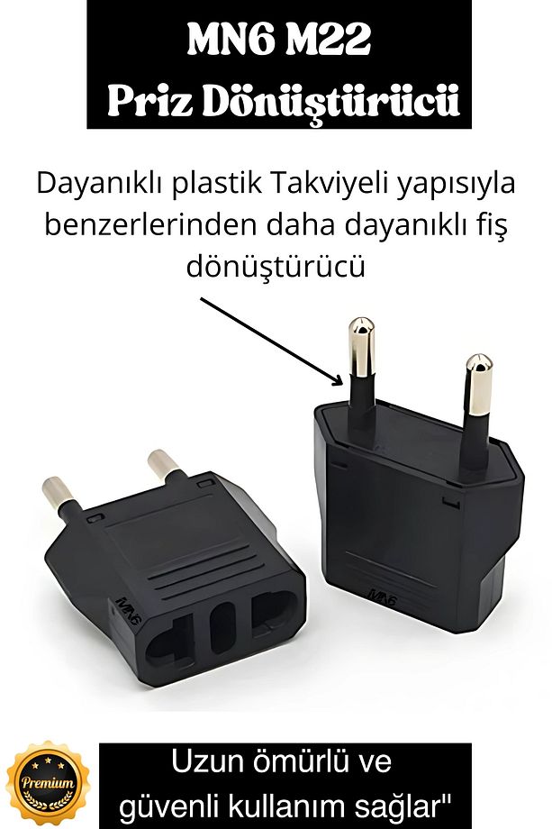 M22 Priz Dönüştürücü/1 Adet/a-kalite Fiş Çevirici Adaptör-şarj Aleti Fiş Dönüştürücü - 5