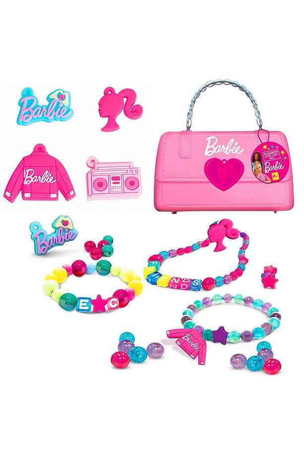 Barbie Kolye Bileklik Yapma Takı Çantası Hobi Seti 3 Yaş - 1