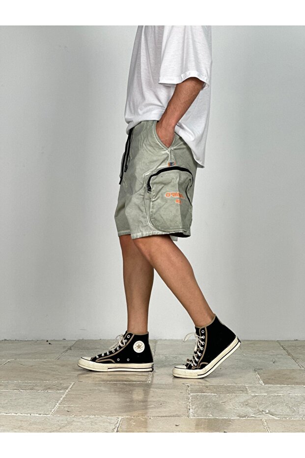 Premium Kalite Mint Kot Şort - 5