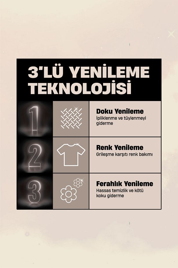Sıvı Deterjan Hassas Bakım Açık Renk 2.97L (54 Yıkama) Çiçek Cazibesi Koyu Renkler 2.75L (50 Yıkama) - 7