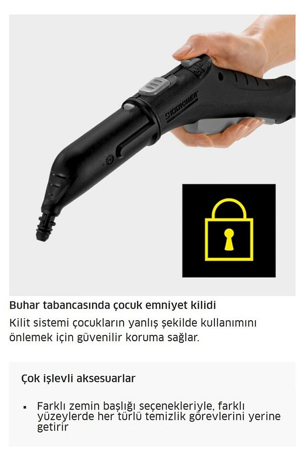 Buharlı Temizleyici SC 2 EasyFix Super Kit+Cam Başlığı ve Yedek Temizlik Seti - 5