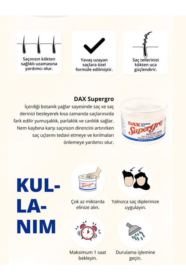 Supergro 198 gr - Yavaş Uzayan Saçlara Özel Saç Bakım Yağı - 3
