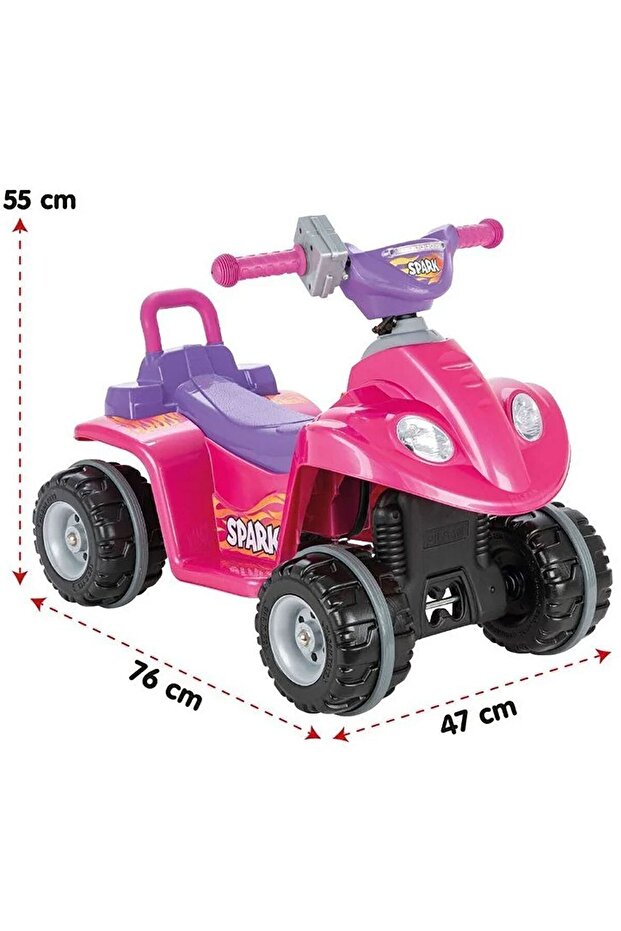 SPARK ATV 6V AKÜLÜ (METALİK PEMBE) - 3