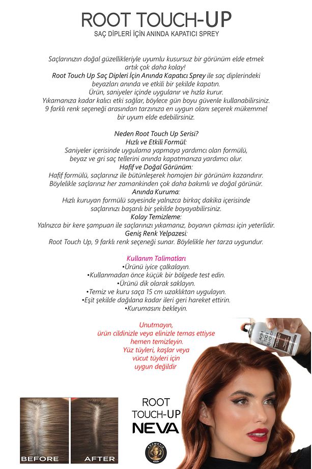 Root Touch Up Kapatıcı Sprey 75ml KÜLLÜ KUMRAL 3 Adet - 3