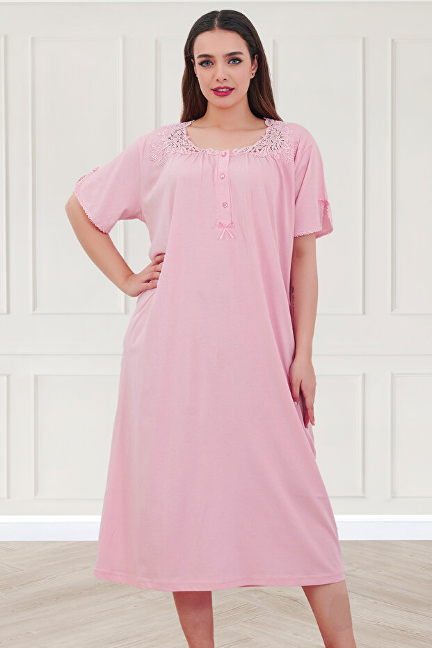 Plus Size Cotton Classic Mother's Nightgown