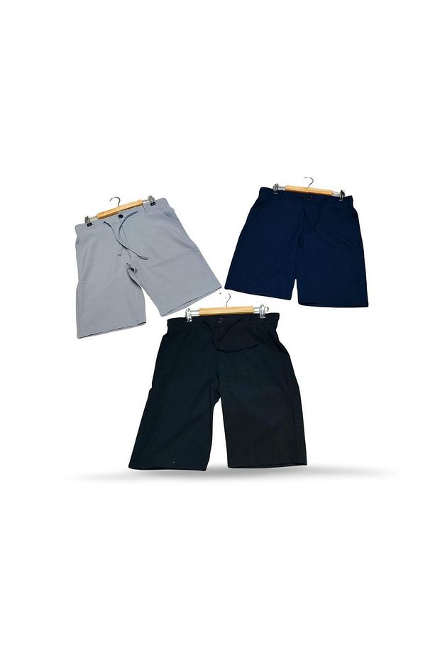 MODA Unisex Pike Kumaş Rahat Kesim Double Paça Bel Lastikli Bağcıklı Şort & Bermuda - 4