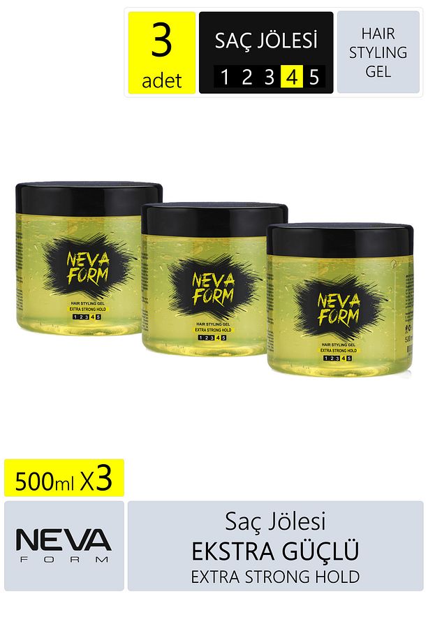 Nevaform Saç Jölesi Ekstra Sert 500 ml (3 ADET) - 1
