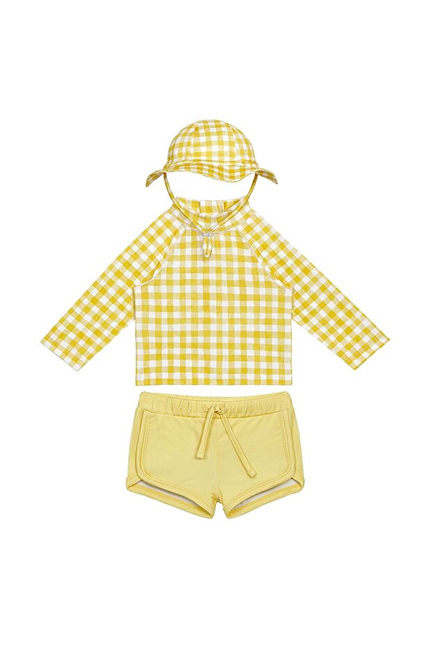 Uv Protection Long Sleeve Baby Boy Swimwear Set