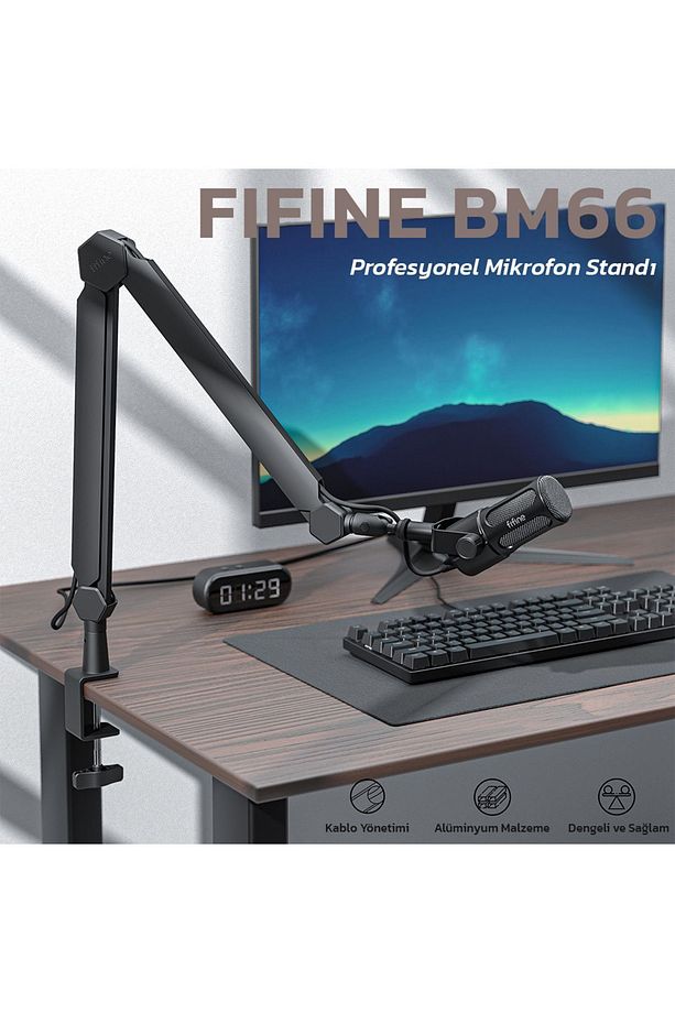 Bm66 - Profesyonel Masaüstü Mikrofon Standı - 4