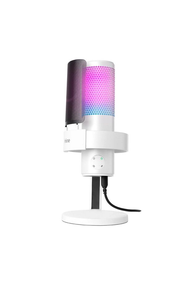 Ampligame A9W USB Oyuncu Yayıncı Bilgisayar Mikrofon Beyaz - 3