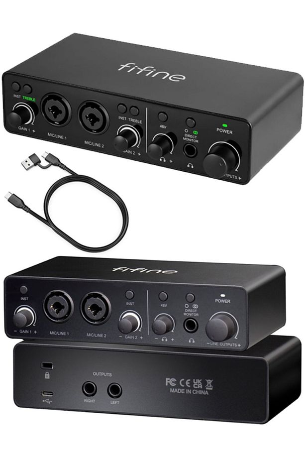 Ampli 3 - USB Stüdyo Ses Kartı 2 Giriş 2 Çıkış 24bit/192kHz WINDOWS/MAC/IOS/Android - 1