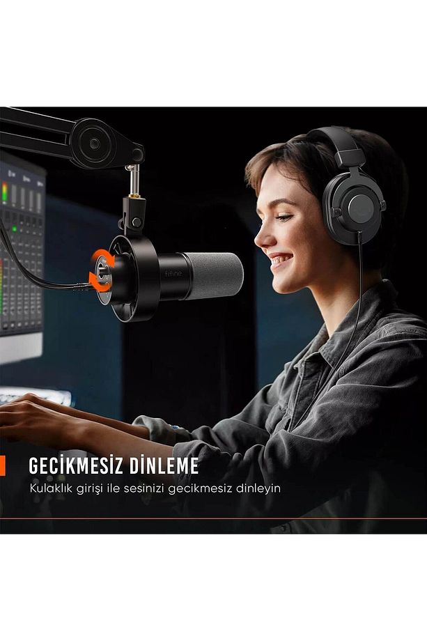 K688 USB - XLR Dinamik Yayıncı Youtuber Bilgisayar Oyuncu Stüdyo Mikrofonu - 6