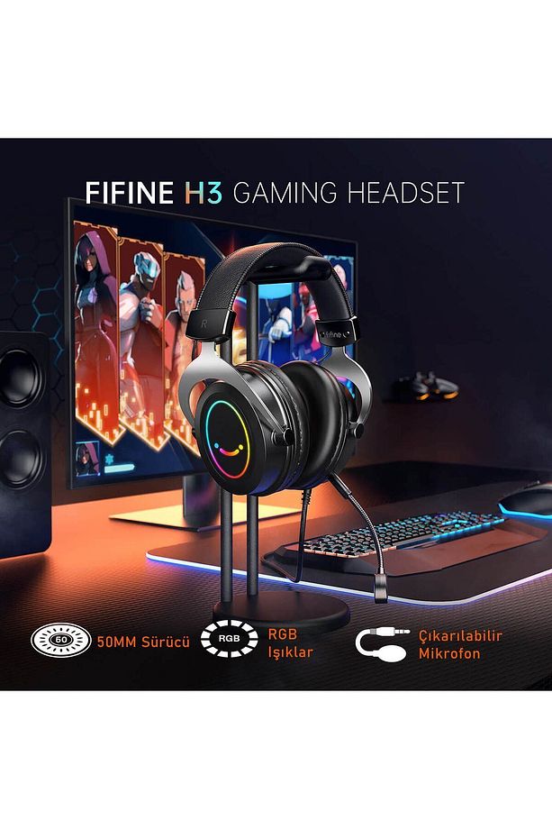 H3 - Rgb Mıkrofonlu Gamıng Kulaklık - 4