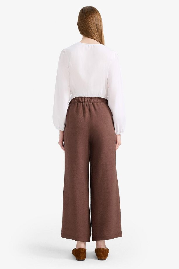 Regular Fit Cep Detaylı Geniş Paça Pantolon F0988AX25SM - 6