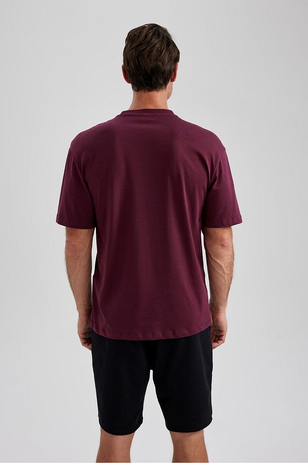 Regular Fit Bisiklet Yaka Baskılı Kısa Kollu Tişört B0656axns - 5