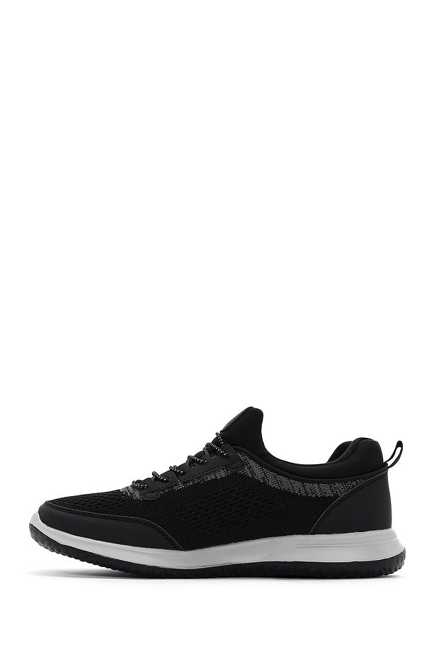 Zero Erkek Siyah Bağcıklı Kalın Tabanlı Kumaş Sneaker 25sfd69046f - 2