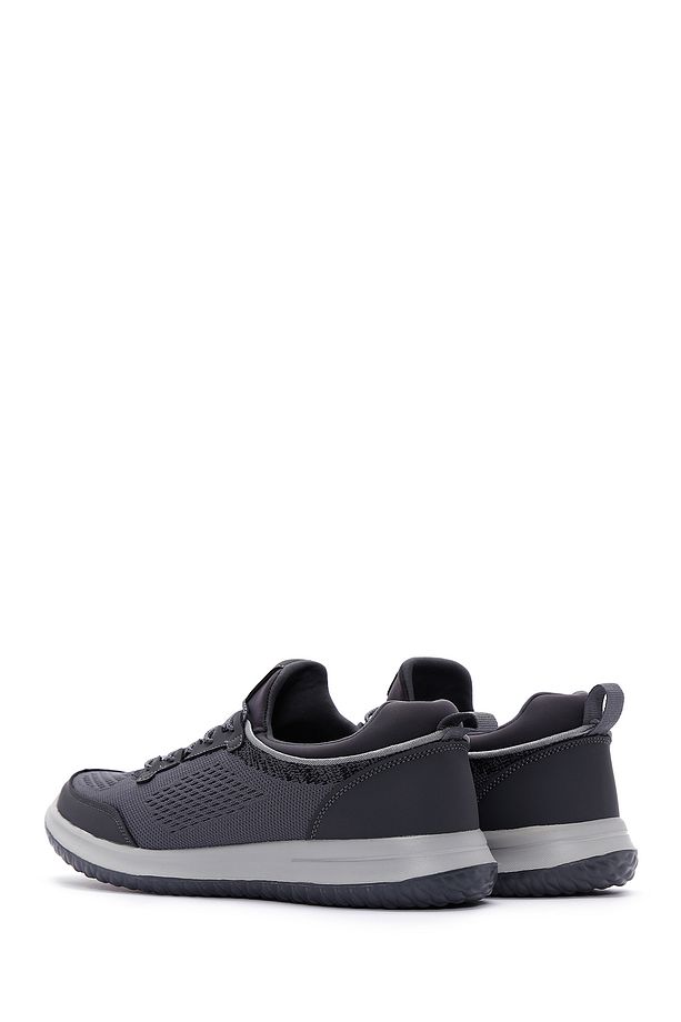 Zero Erkek Gri Bağcıklı Kalın Tabanlı Kumaş Sneaker 25sfd69046f - 5