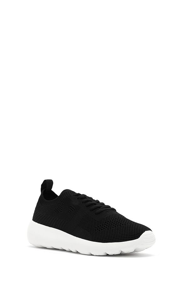 Zero Kadın Siyah Bağcıklı Kalın Tabanlı Sneaker 25sfd43026f - 6