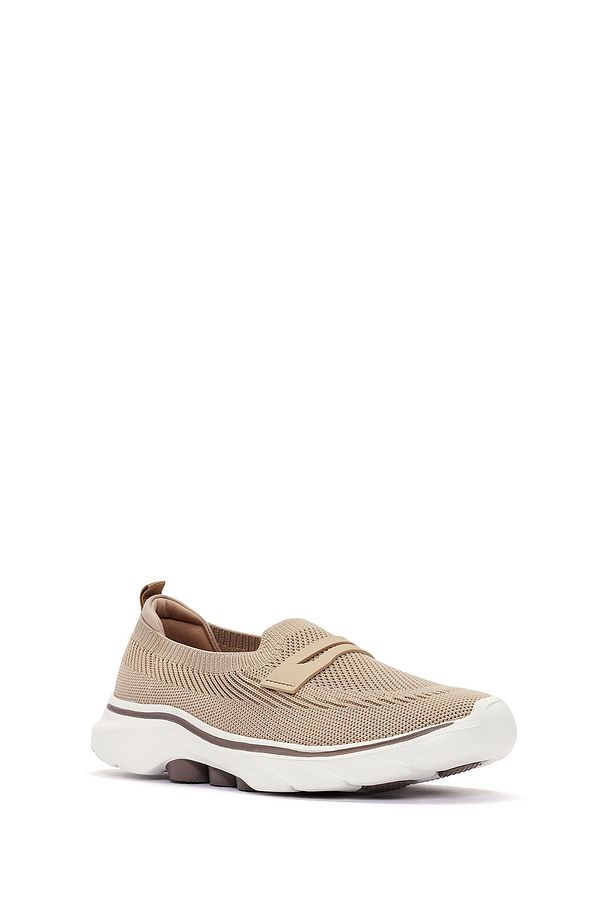 Zero Kadın Bej Kumaş Kalın Tabanlı Sneaker 25sfe49516f - 6