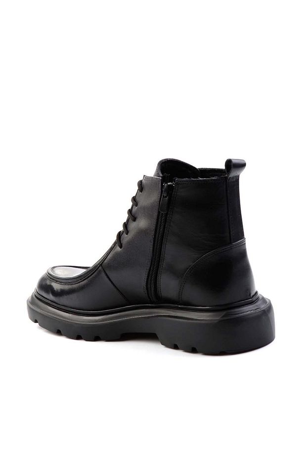 Siyah Leather Erkek Bot & Bootie E02401702143 - 4