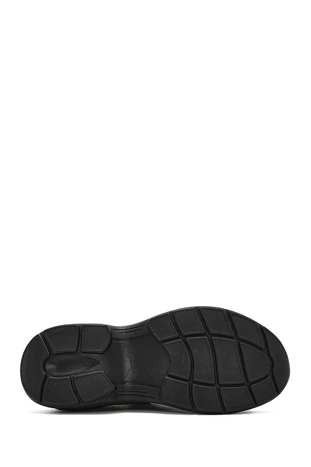 Zero Kadın Siyah Bağcıklı Taşlı Kumaş Sneaker 25sfd43156f - 4