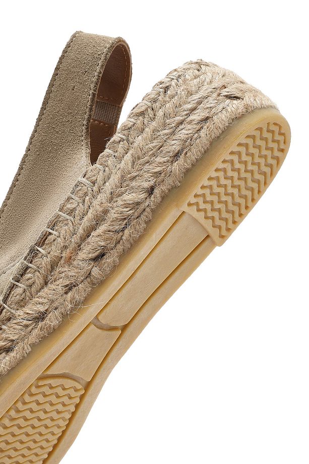 Kadın Bej Süet Espadril Sandalet 25SFD206710 - 8