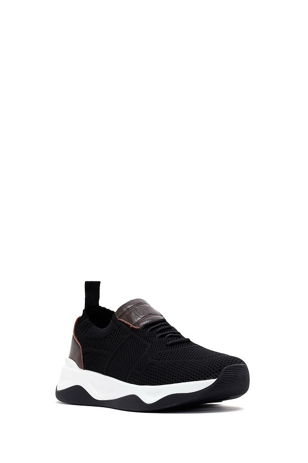 Zero Erkek Siyah Kalın Tabanlı Kumaş Sneaker 25sfd69206f - 6