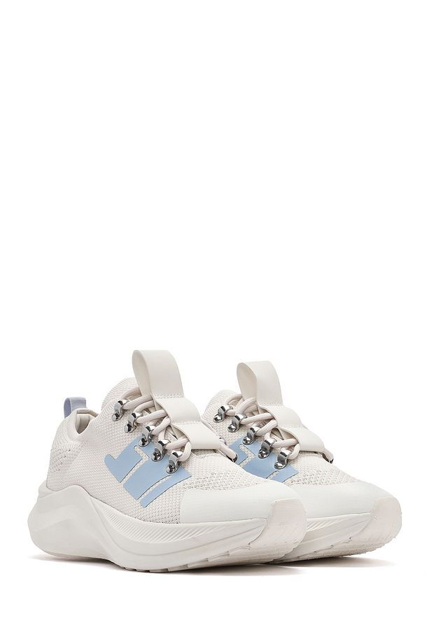 Zero Kadın Gri Kalın Tabanlı Bağcıklı Kumaş Sneaker 25sfd43166f - 3