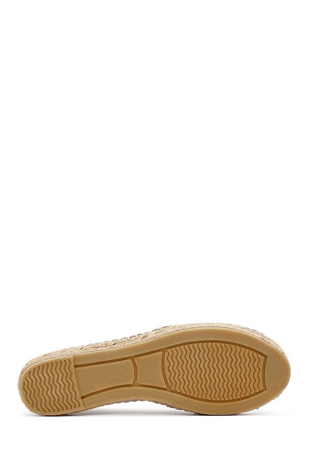 Kadın Bej Süet Deri Espadril 25SFD205310 - 4