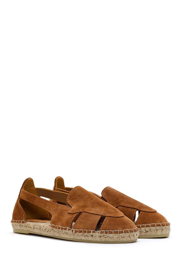 Kadın Taba Süet Deri Espadril 25SFD205110 - 3