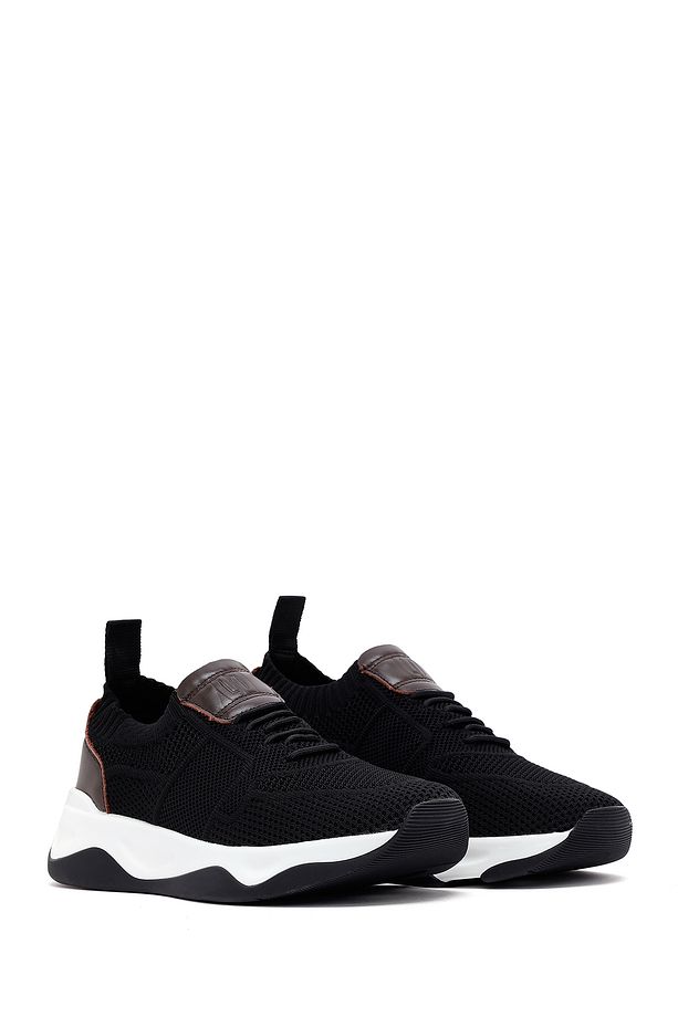 Zero Erkek Siyah Kalın Tabanlı Kumaş Sneaker 25sfd69206f - 3