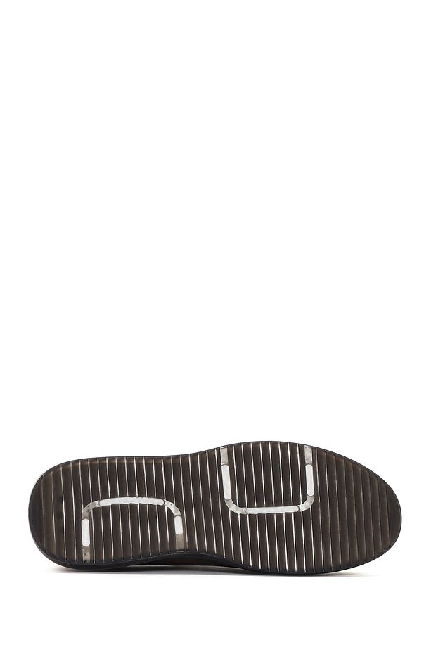 Erkek Vizon Bağcıklı Kalın Tabanlı Süet Deri Casual Sneaker 25sfd640810 - 4