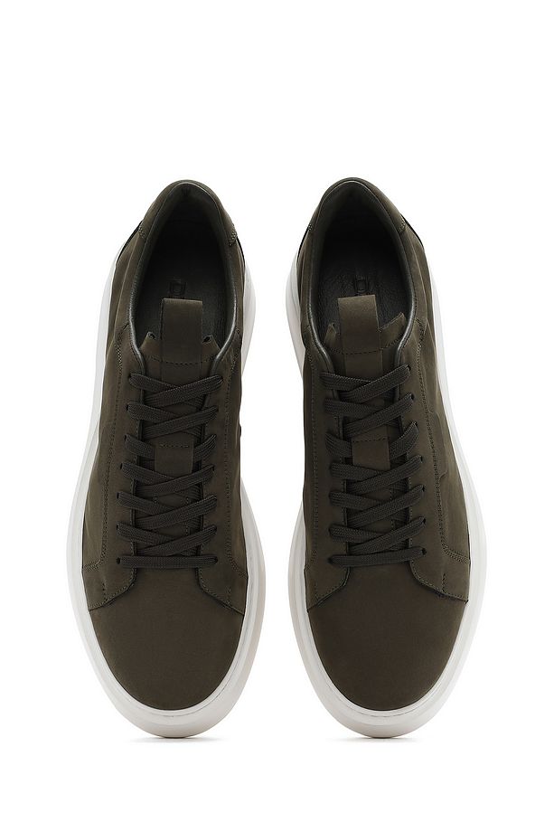 Erkek Haki Bağcıklı Nubuk Deri Sneaker 25SFD6104V3 - 7