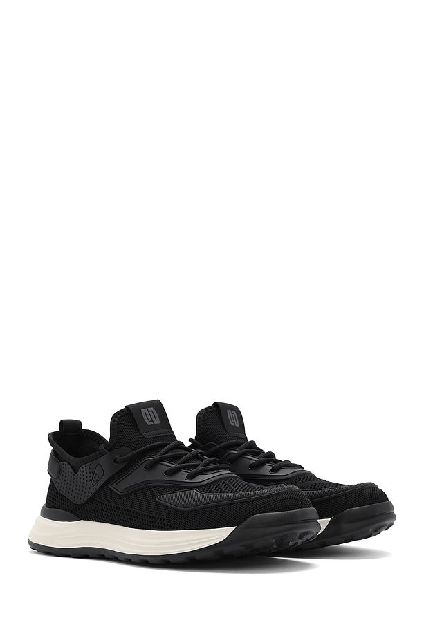 Erkek Siyah Bağcıklı Kalın Tabanlı Sneaker 25SFD69286F - 3