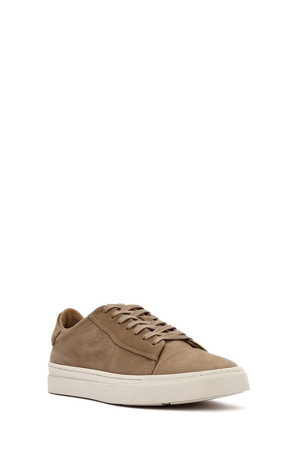 Erkek Bej Bağcıklı Nubuk Deri Sneaker 25sfd6105v3 - 6