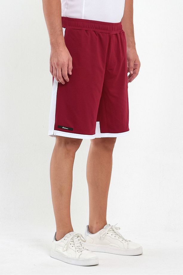 File Şeritli Polyester Erkek Spor Şort - 4
