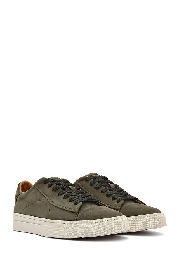 Erkek Haki Bağcıklı Nubuk Deri Sneaker 25sfd6105v3 - 3