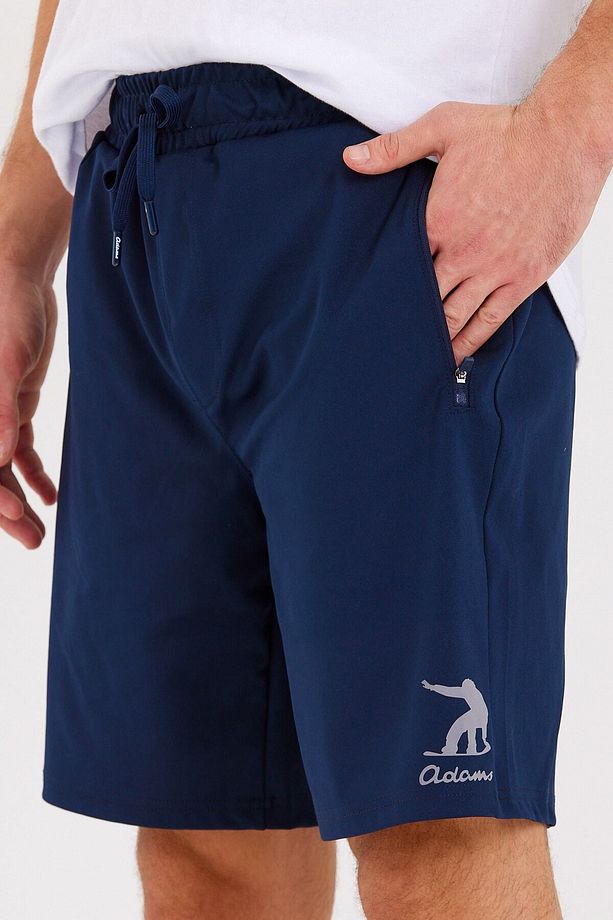 Erkek Reflektör Logo Regular Fit Cepli Spor Şort - 4