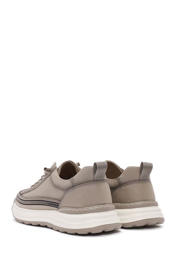 Erkek Bej Bağcıklı Kumaş Sneaker 25SFD69386F - 5