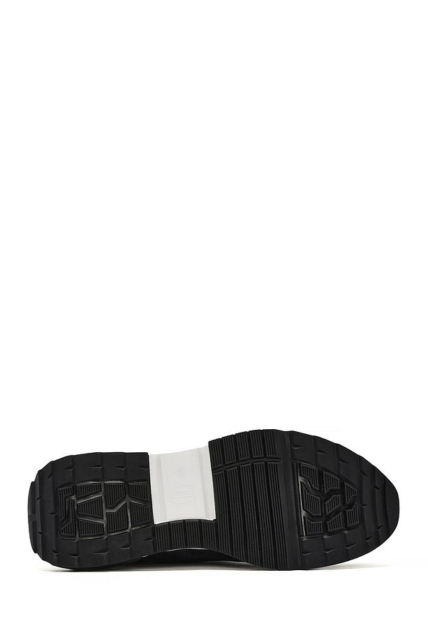 Erkek Lacivert Kalın Tabanlı Bağcıklı Süet Deri Sneaker 25SFD694610 - 4