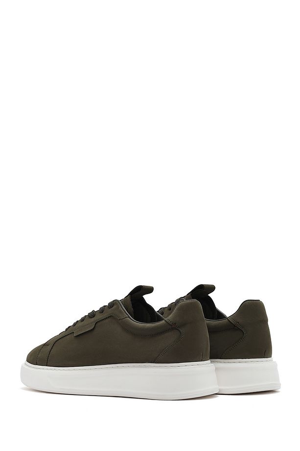 Erkek Haki Bağcıklı Nubuk Deri Sneaker 25SFD6104V3 - 5